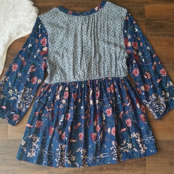 Signature Studio Large Blue Floral Boho Flowy Top - Picture 7 of 8